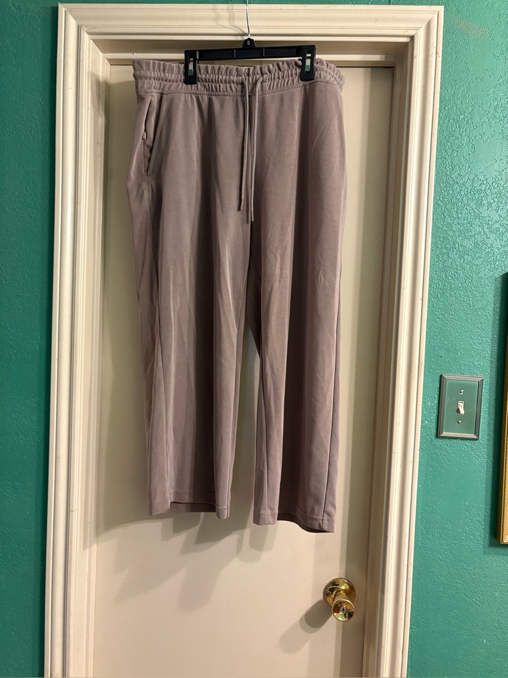 Athleta Drawstring Wide-Leg Lounge Pants in Taupe
